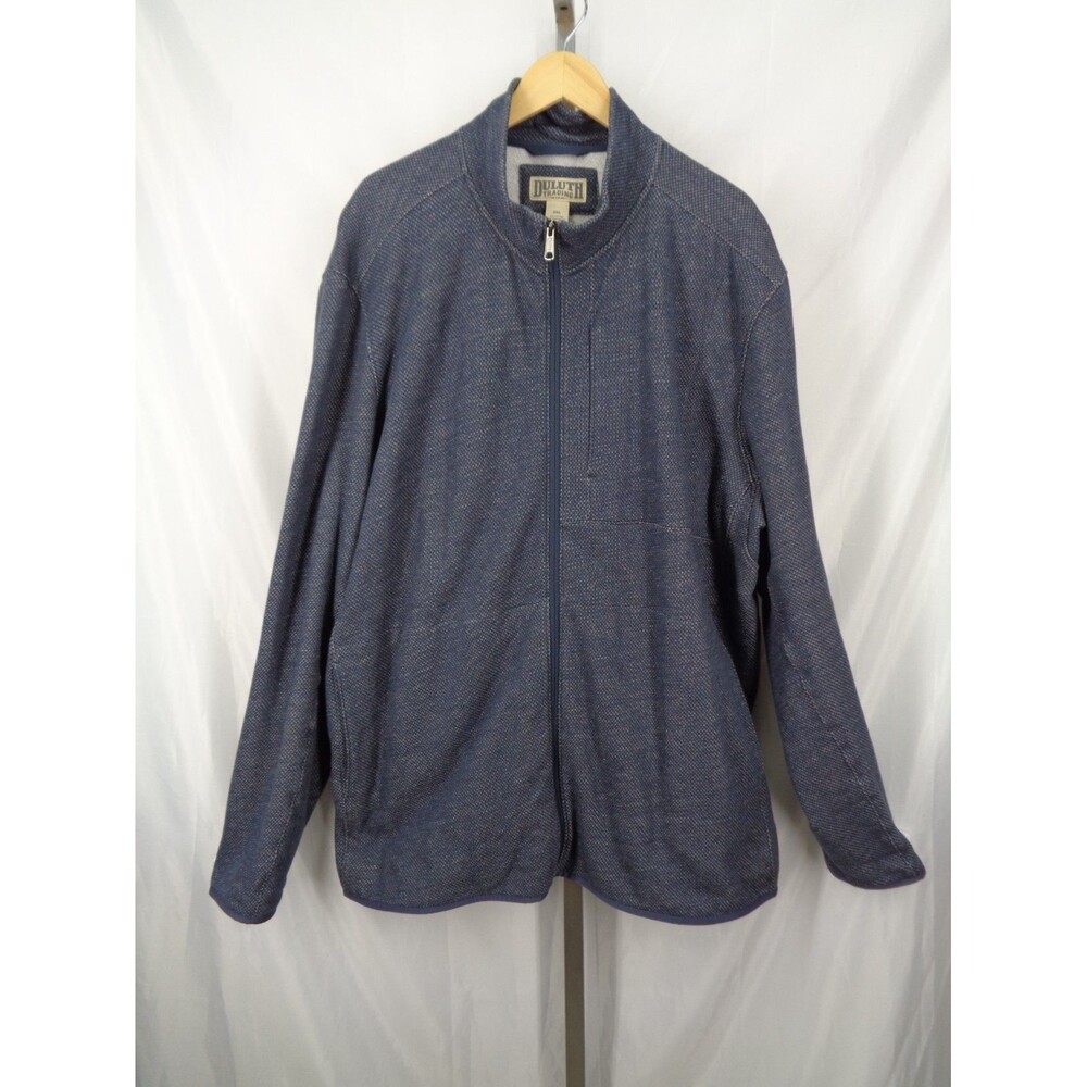 Duluth Trading Co Blue Threshold Fleece Full Zip Mock Jacket Size 3XL Men